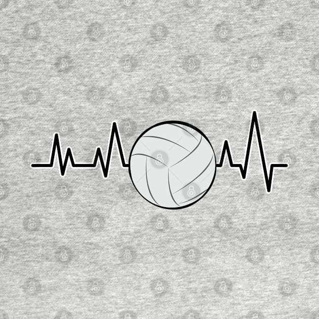 Heartbeat Pulse - Volleyball by DesignWood-Sport